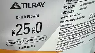 TILRAY T25 Master Kush