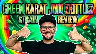 Green Karat JMO ZkittleZ (GMO X Jelly Breath) X ZkittleZ UK Medical Flower Review