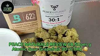  PEACE NATURALS Atomic Sour Grapefruit 30+%THC (incredible flower)