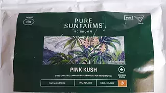 Pure sun farms Pink kush 21 THC Review uk medical cannabis prescription