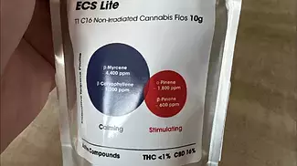 ECS LITE by MG Health Medical Cannabis UK CBD 16 less than 1 THC  £8.50 a gram (not £9)