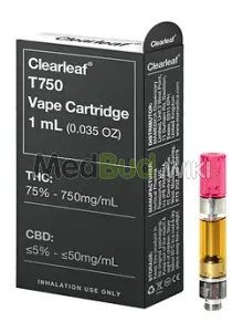Packaging for Clearleaf® Hash Rosin T750 Cookie Pie Vape Cartridge (510 Fitment) Medical Cannabis