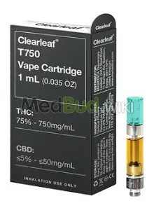 Packaging for Clearleaf® Hash Rosin T750 Platinum Slurricane Vape Cartridge (510 Fitment) Medical Cannabis