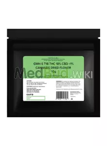 Packaging for Curo® GWH Smalls T18 Ghost Wreck Haze Medical Cannabis Flower