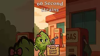  Kim's Sweet Diesel - Sitka | 60 Second Strain review |  (THC: 23%)  #medicalcannabis