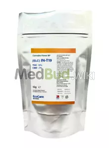 Packaging for EcoCann Access ELC T20 El Chivo Medical Cannabis Flower