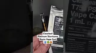 Clearleaf - Platinum Slurricane Rosin Vape Cart 1ml (T750mg/ml)(UK Medical Cannabis Prescription)