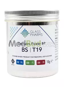 Packaging for Glass Pharms® BS T19 Blackberry Sour Medical Cannabis Flower
