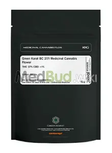 Packaging for Green Karat BC T27 Bip City Medical Cannabis Flower