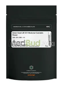 Packaging for Green Karat LM T27 London Marker Medical Cannabis Flower