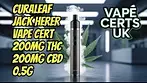 Curaleaf vape cartridge jack herer 200mg thc 200mg cbd
