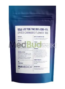 Packaging for Mamedica® LCZ T26 Lemon Cherry Zkittlez Medical Cannabis Flower