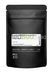 Packaging for Muzo™ SDZ T27 Sudz Medical Cannabis Flower