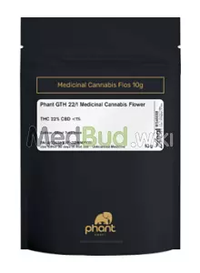 Packaging for Phant GTH T22 Ghost Train Haze Medical Cannabis Flower