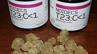 Noidecs Green gelato strain review 23THC legal cannabis