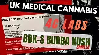 UK MEDICAL FLOWER REVIEW BBK-S BUBBA KUSH (SMALLS) | 4C LABS | FIRST LOOK