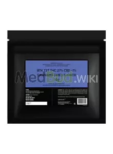 Packaging for Upstate® BTK T26 Black Triangle Kush Medical Cannabis Flower
