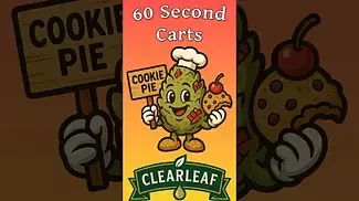  Cookie Pie – Clearleaf | 60 Second Strains Review  THC 750mg #medicalcannabis  #cannabisreview
