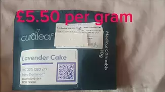 Curaleaf Lavender Cake 20% THC flower, UK Medical Cannabis from Mamedica.